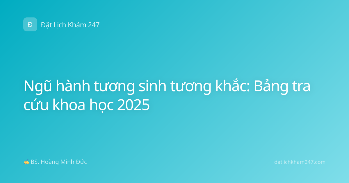 Ngũ hành tương sinh tương khắc: Bảng tra cứu khoa học 2025