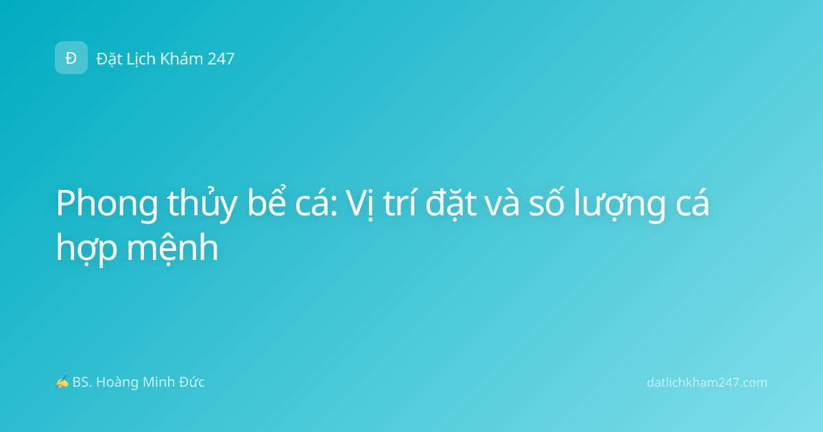 Phong thủy bể cá: Vị trí đặt và số lượng cá hợp mệnh